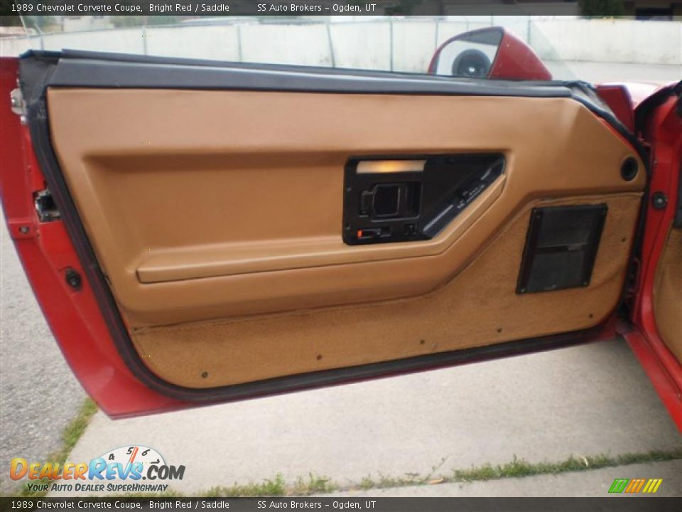 1989 Chevrolet Corvette Coupe Bright Red / Saddle Photo #7