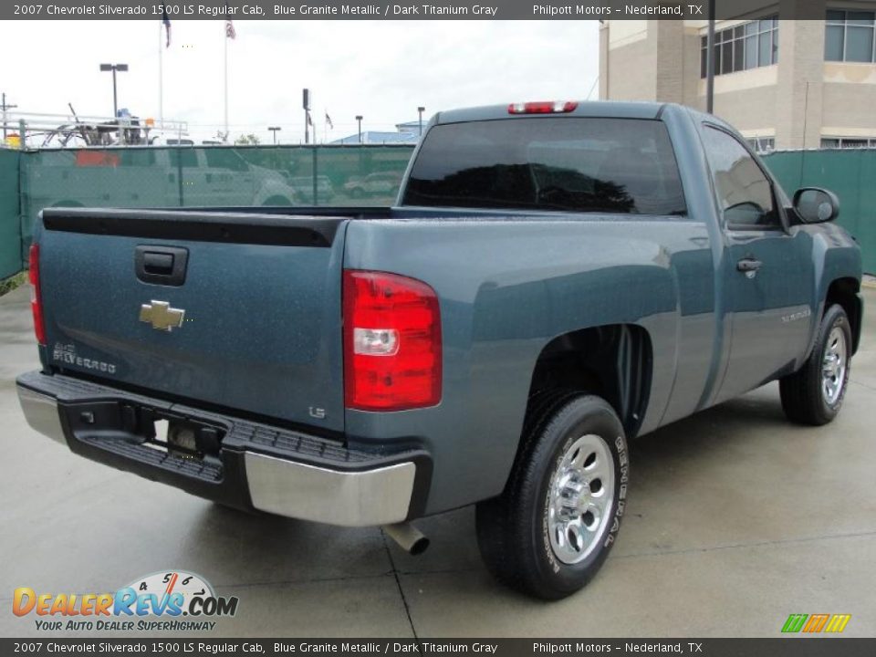 2007 Chevrolet Silverado 1500 LS Regular Cab Blue Granite Metallic / Dark Titanium Gray Photo #3