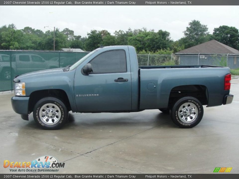 2007 Chevrolet Silverado 1500 LS Regular Cab Blue Granite Metallic / Dark Titanium Gray Photo #6
