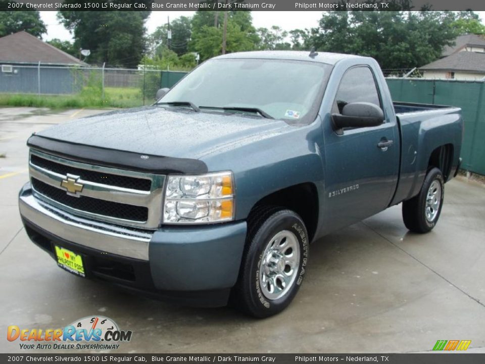 2007 Chevrolet Silverado 1500 LS Regular Cab Blue Granite Metallic / Dark Titanium Gray Photo #7