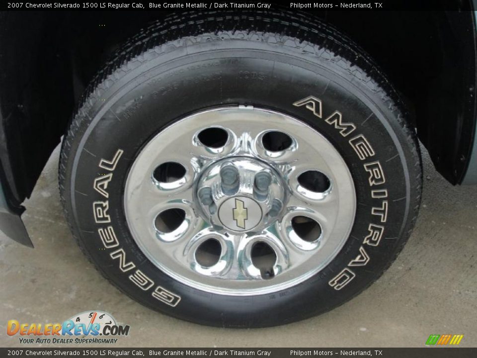 2007 Chevrolet Silverado 1500 LS Regular Cab Blue Granite Metallic / Dark Titanium Gray Photo #12