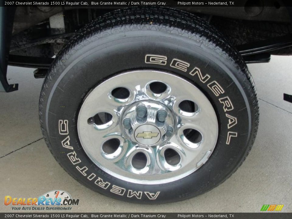 2007 Chevrolet Silverado 1500 LS Regular Cab Blue Granite Metallic / Dark Titanium Gray Photo #13
