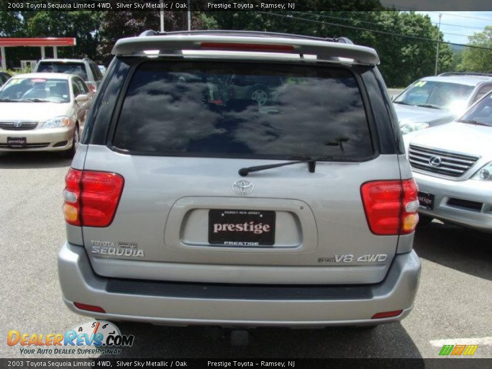 2003 Toyota Sequoia Limited 4WD Silver Sky Metallic / Oak Photo #5