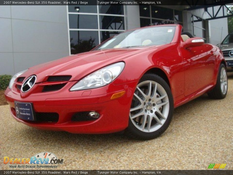 2007 Mercedes-Benz SLK 350 Roadster Mars Red / Beige Photo #1