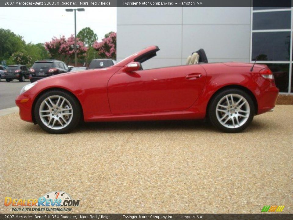 2007 Mercedes-Benz SLK 350 Roadster Mars Red / Beige Photo #3