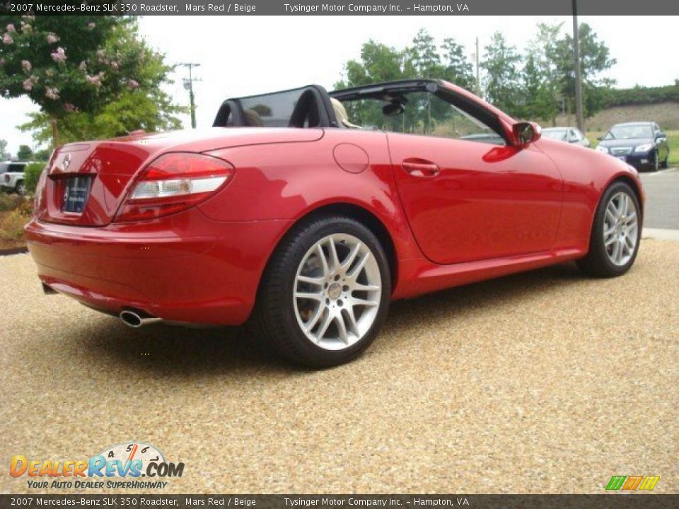2007 Mercedes-Benz SLK 350 Roadster Mars Red / Beige Photo #6