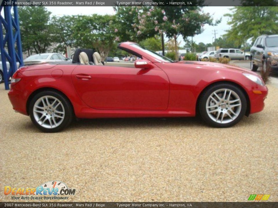 2007 Mercedes-Benz SLK 350 Roadster Mars Red / Beige Photo #7