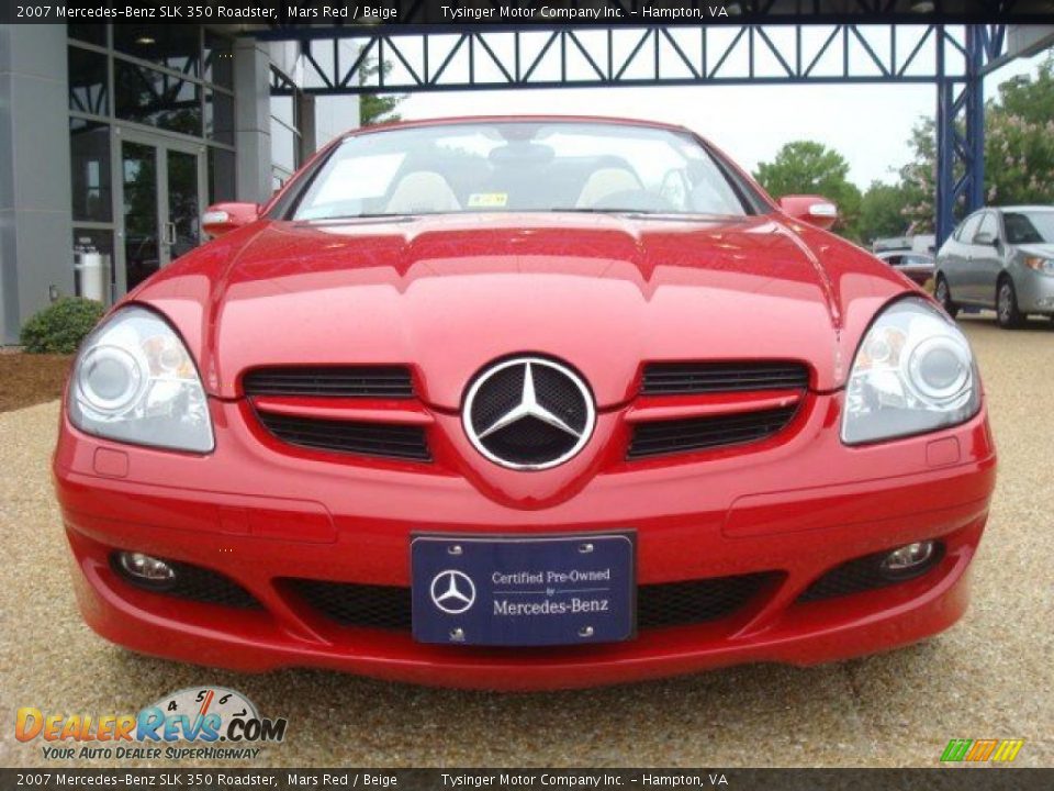 2007 Mercedes-Benz SLK 350 Roadster Mars Red / Beige Photo #9