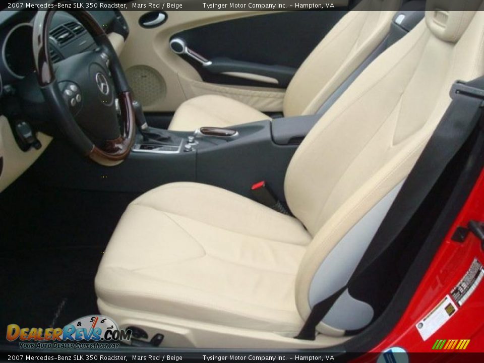 2007 Mercedes-Benz SLK 350 Roadster Mars Red / Beige Photo #11