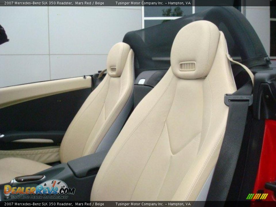 2007 Mercedes-Benz SLK 350 Roadster Mars Red / Beige Photo #12