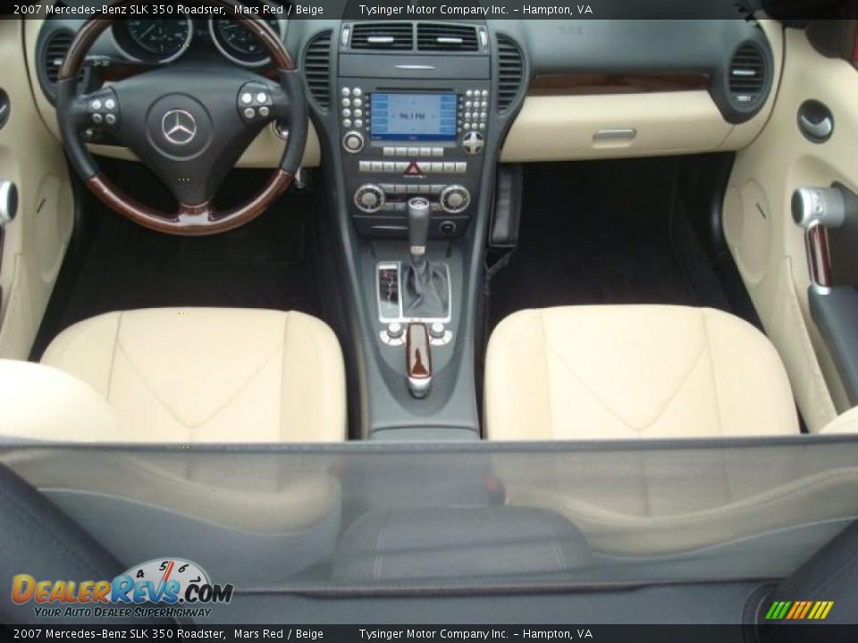 2007 Mercedes-Benz SLK 350 Roadster Mars Red / Beige Photo #14