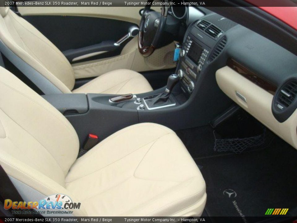 2007 Mercedes-Benz SLK 350 Roadster Mars Red / Beige Photo #15