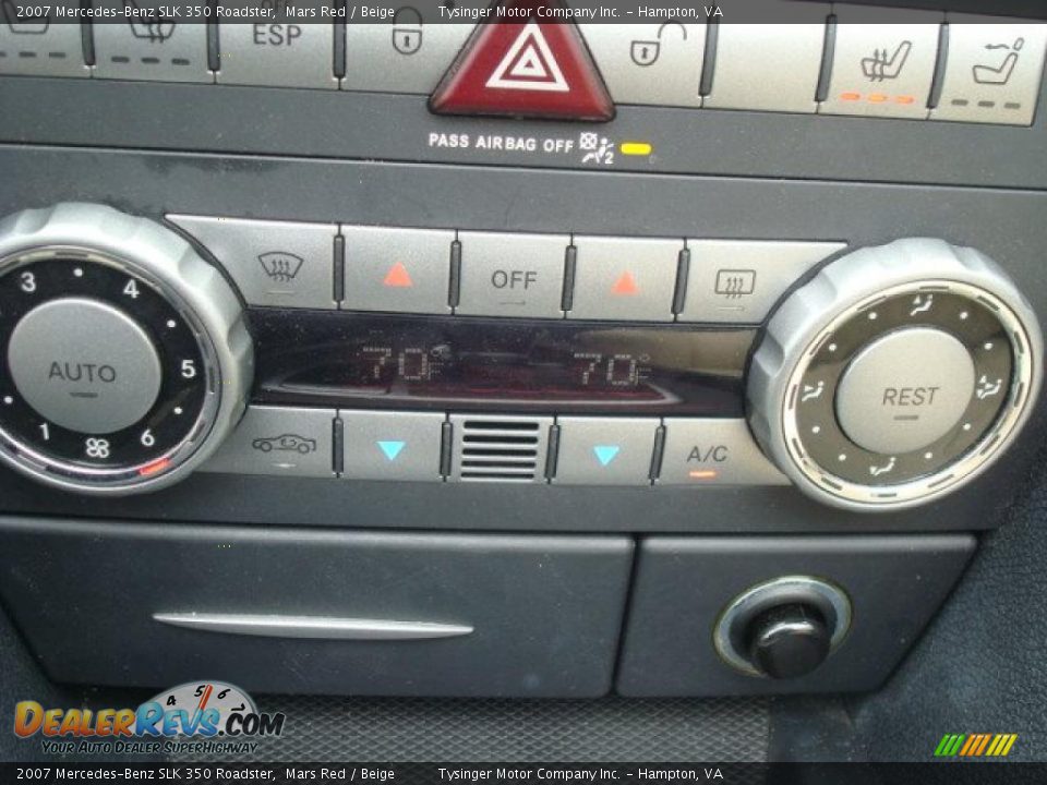 2007 Mercedes-Benz SLK 350 Roadster Mars Red / Beige Photo #19