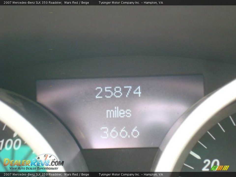 2007 Mercedes-Benz SLK 350 Roadster Mars Red / Beige Photo #20