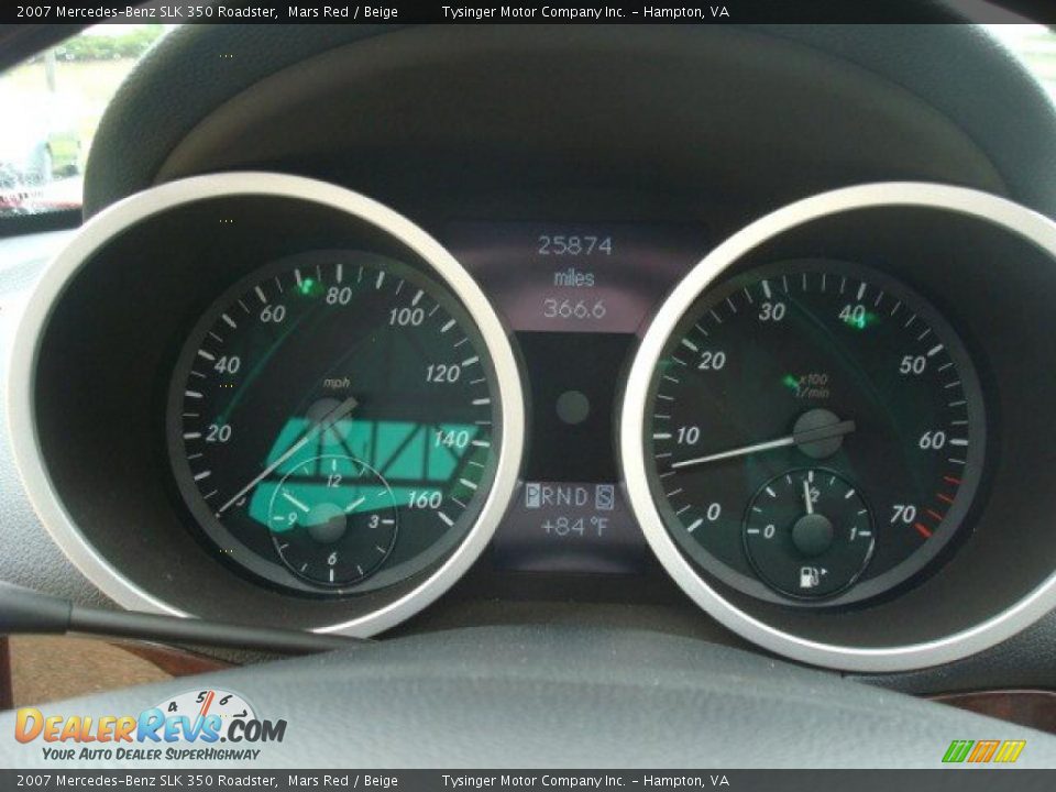 2007 Mercedes-Benz SLK 350 Roadster Mars Red / Beige Photo #21