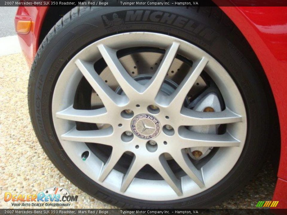 2007 Mercedes-Benz SLK 350 Roadster Mars Red / Beige Photo #24