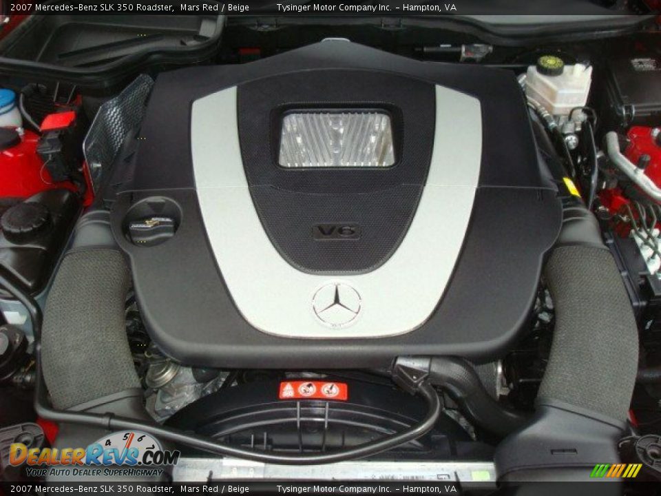 2007 Mercedes-Benz SLK 350 Roadster Mars Red / Beige Photo #26