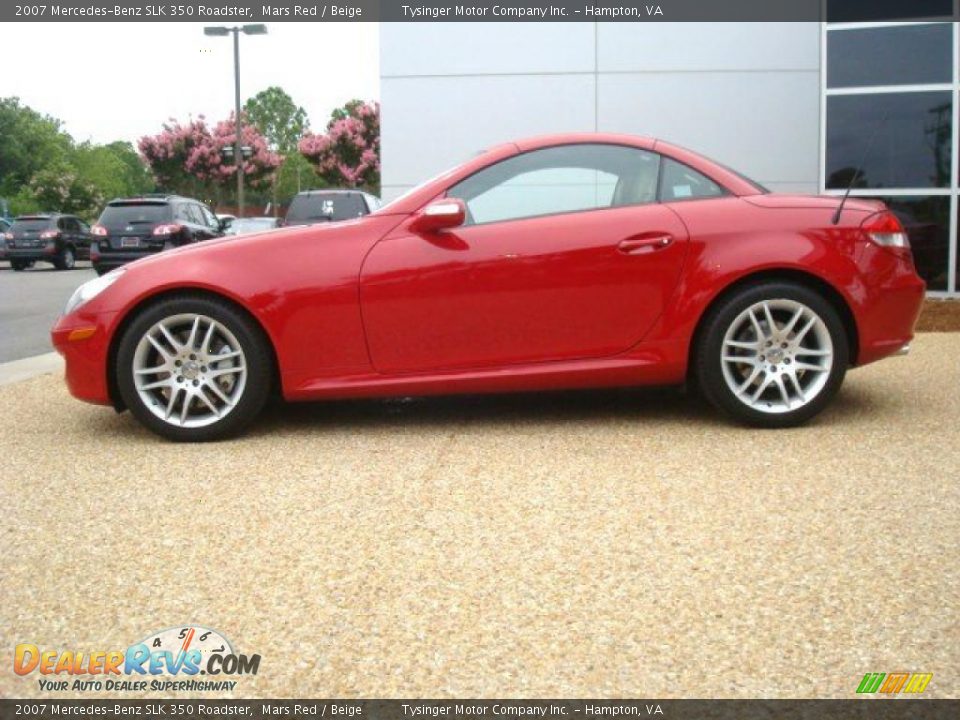 2007 Mercedes-Benz SLK 350 Roadster Mars Red / Beige Photo #28