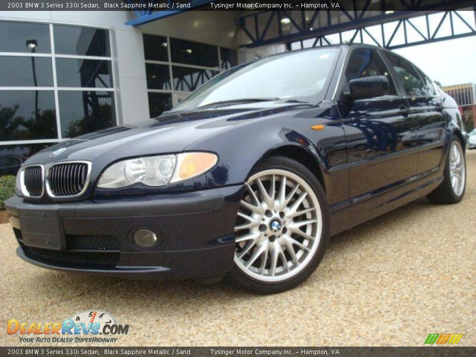 2003 BMW 3 Series 330i Sedan Black Sapphire Metallic / Sand Photo #1