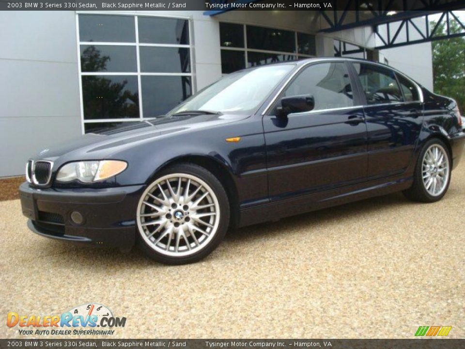 2003 BMW 3 Series 330i Sedan Black Sapphire Metallic / Sand Photo #2