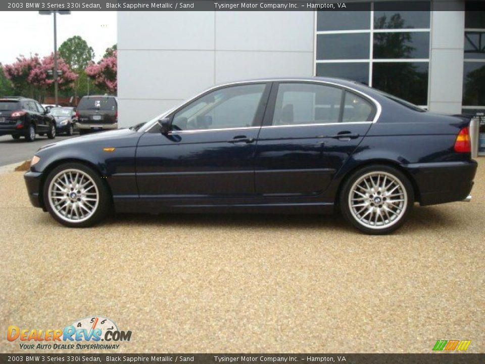 2003 BMW 3 Series 330i Sedan Black Sapphire Metallic / Sand Photo #3