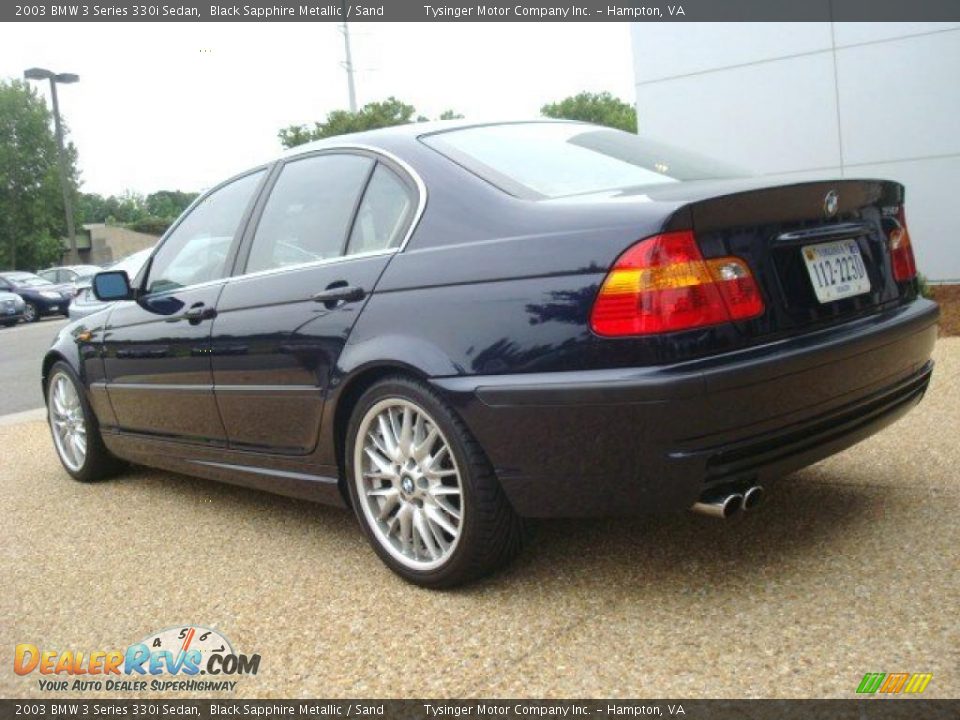 2003 BMW 3 Series 330i Sedan Black Sapphire Metallic / Sand Photo #4