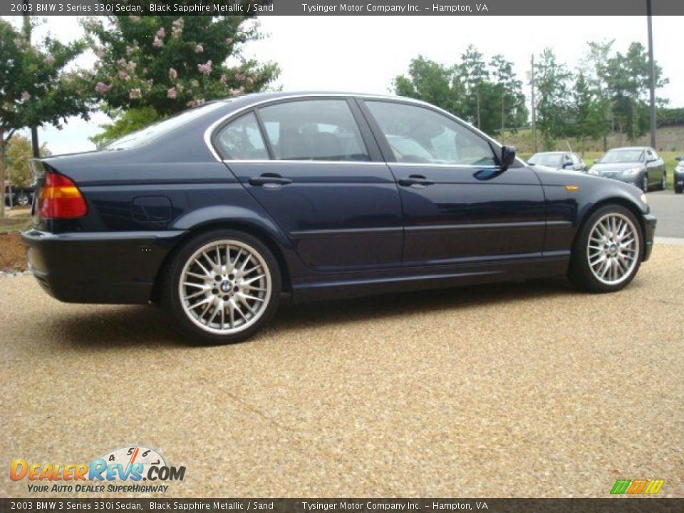 2003 BMW 3 Series 330i Sedan Black Sapphire Metallic / Sand Photo #5