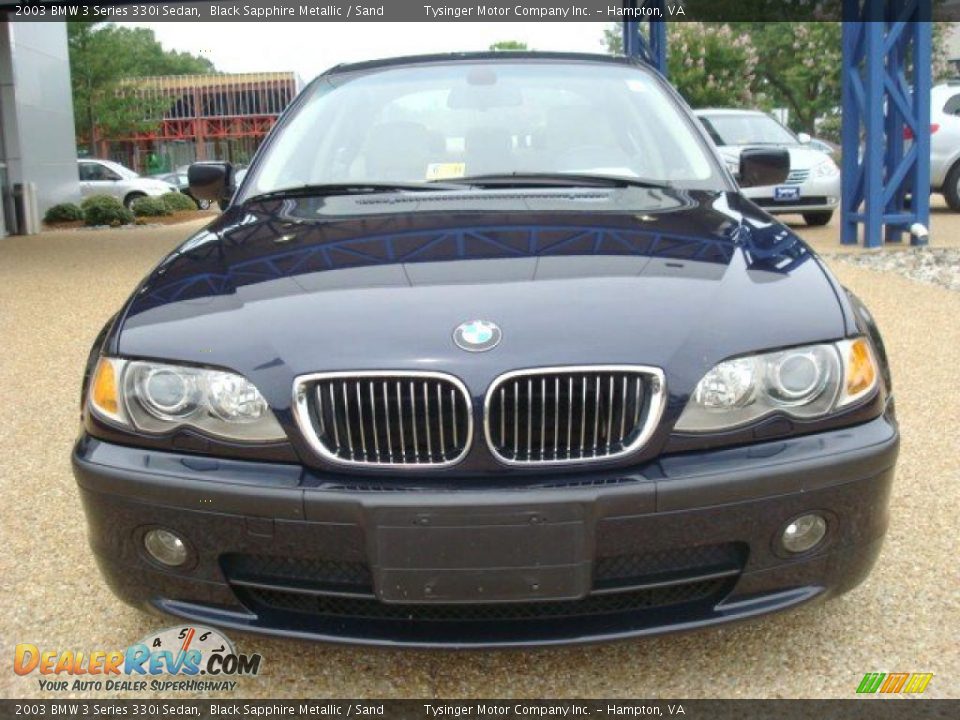 2003 BMW 3 Series 330i Sedan Black Sapphire Metallic / Sand Photo #8