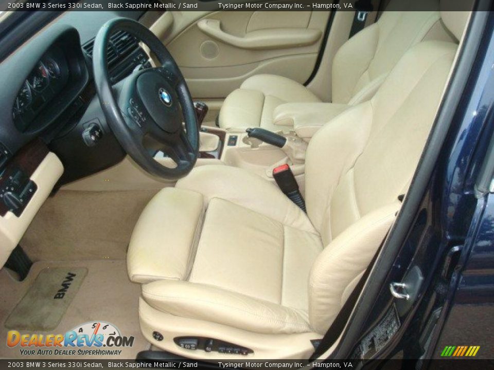 2003 BMW 3 Series 330i Sedan Black Sapphire Metallic / Sand Photo #9