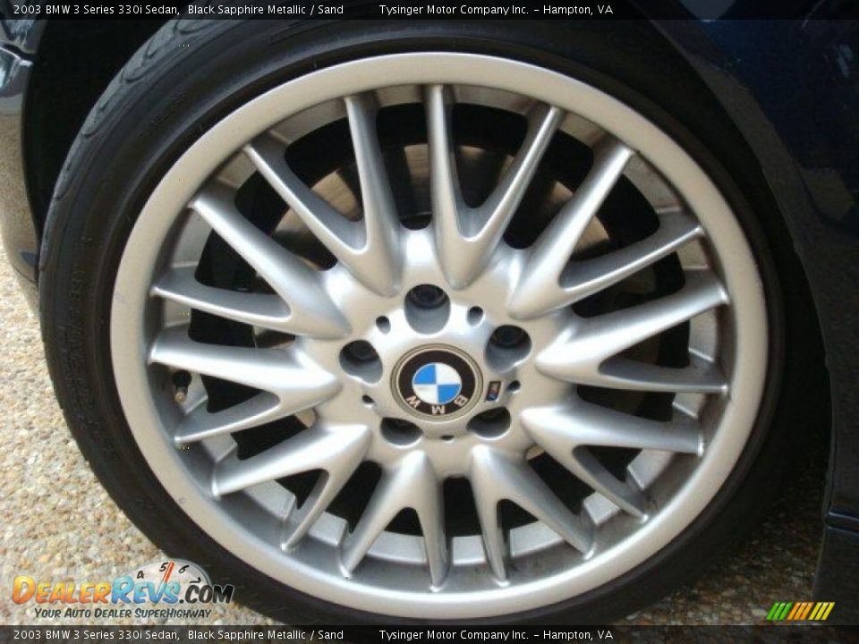 2003 BMW 3 Series 330i Sedan Black Sapphire Metallic / Sand Photo #22