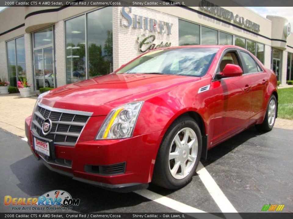 2008 Cadillac CTS 4 AWD Sedan Crystal Red / Cashmere/Cocoa Photo #1