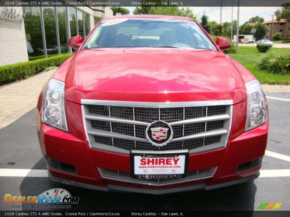 2008 Cadillac CTS 4 AWD Sedan Crystal Red / Cashmere/Cocoa Photo #2