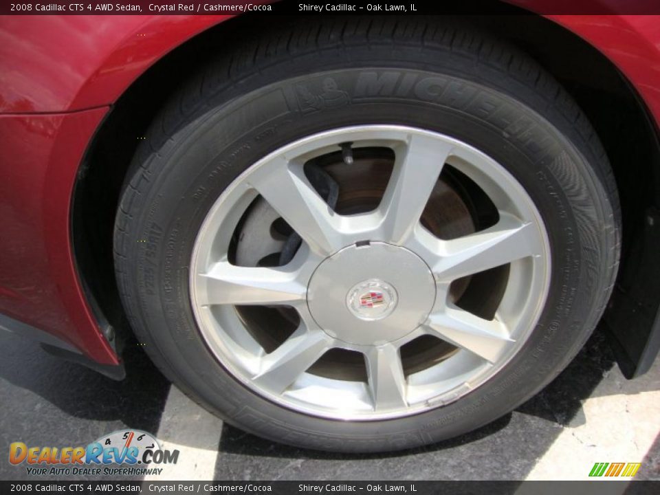 2008 Cadillac CTS 4 AWD Sedan Crystal Red / Cashmere/Cocoa Photo #8