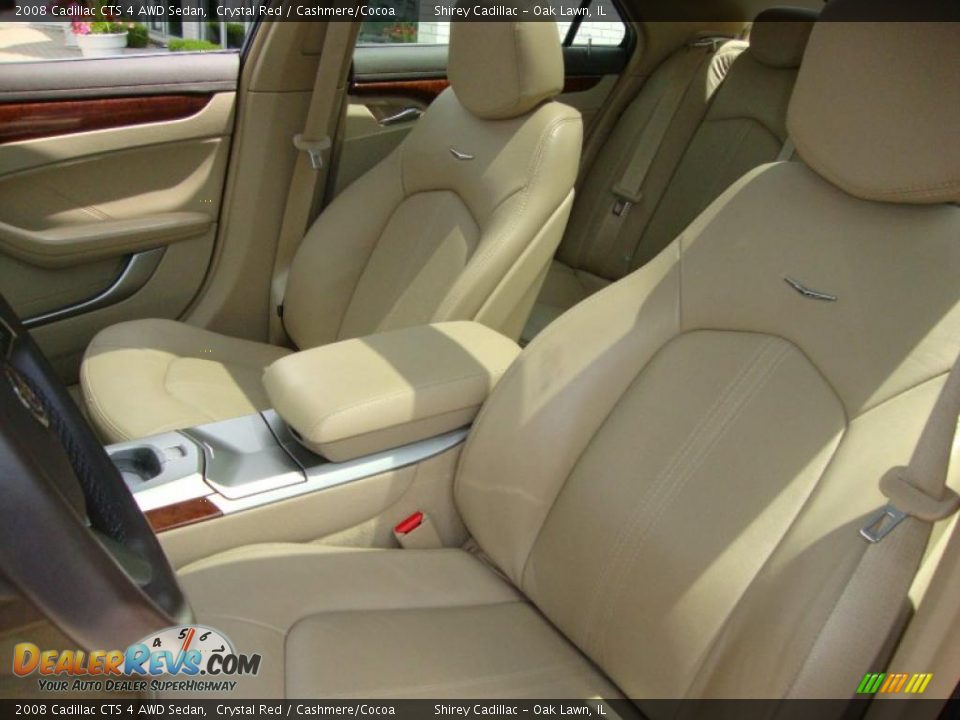 2008 Cadillac CTS 4 AWD Sedan Crystal Red / Cashmere/Cocoa Photo #9