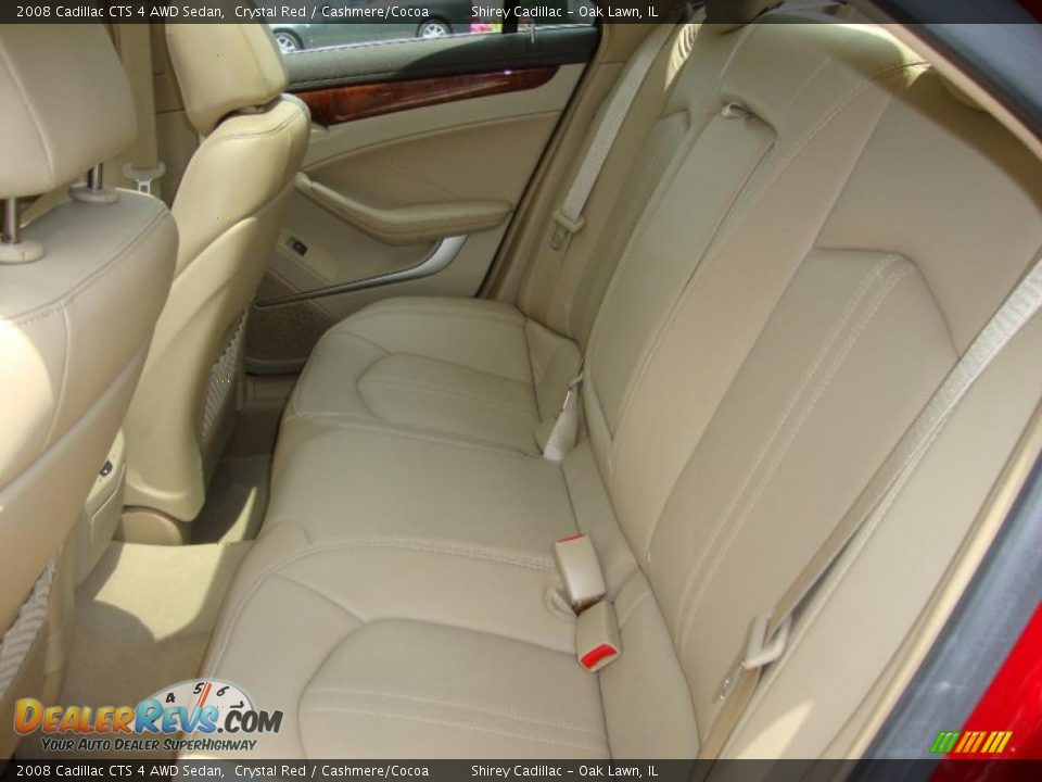 2008 Cadillac CTS 4 AWD Sedan Crystal Red / Cashmere/Cocoa Photo #11