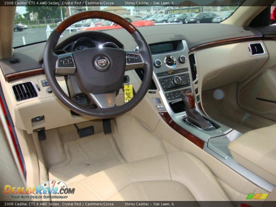 2008 Cadillac CTS 4 AWD Sedan Crystal Red / Cashmere/Cocoa Photo #12
