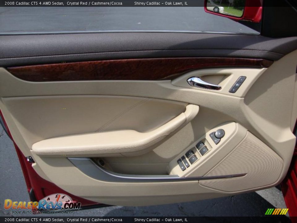 2008 Cadillac CTS 4 AWD Sedan Crystal Red / Cashmere/Cocoa Photo #13