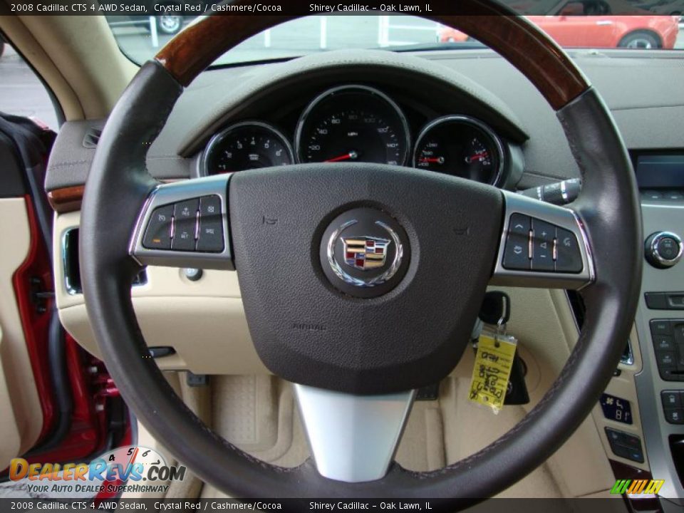 2008 Cadillac CTS 4 AWD Sedan Crystal Red / Cashmere/Cocoa Photo #16
