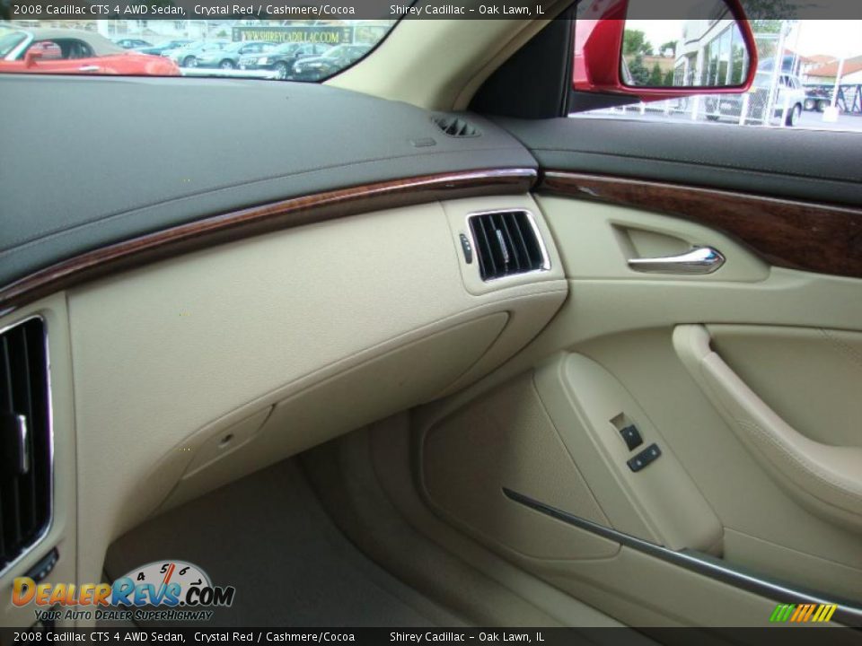 2008 Cadillac CTS 4 AWD Sedan Crystal Red / Cashmere/Cocoa Photo #19