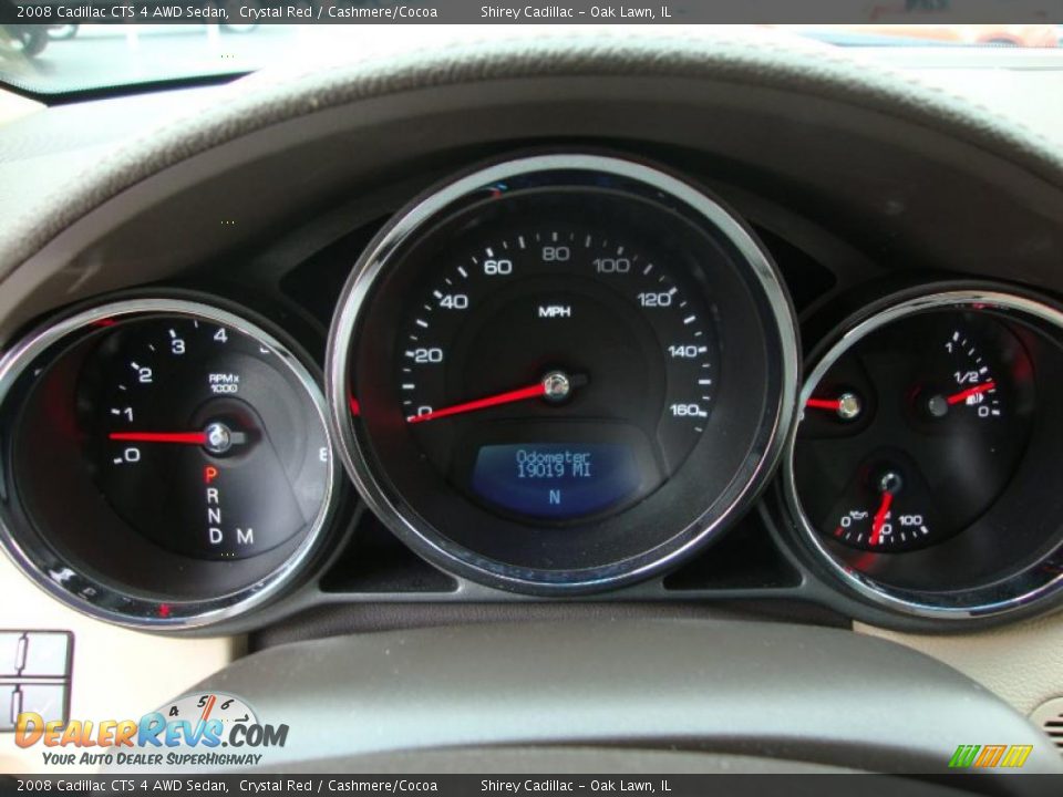 2008 Cadillac CTS 4 AWD Sedan Crystal Red / Cashmere/Cocoa Photo #22