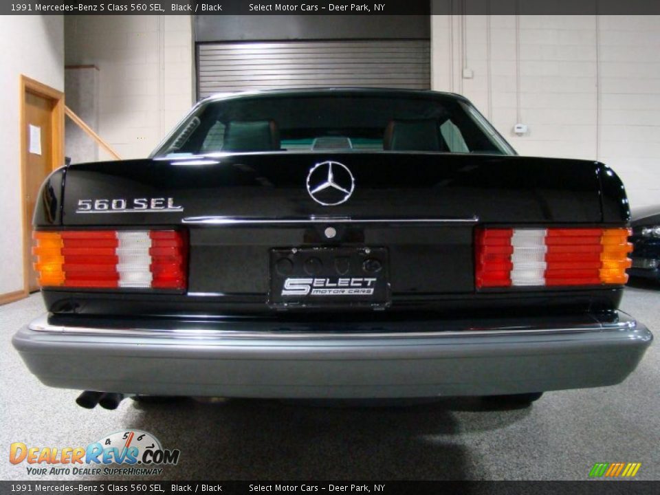 1991 Mercedes-Benz S Class 560 SEL Black / Black Photo #6