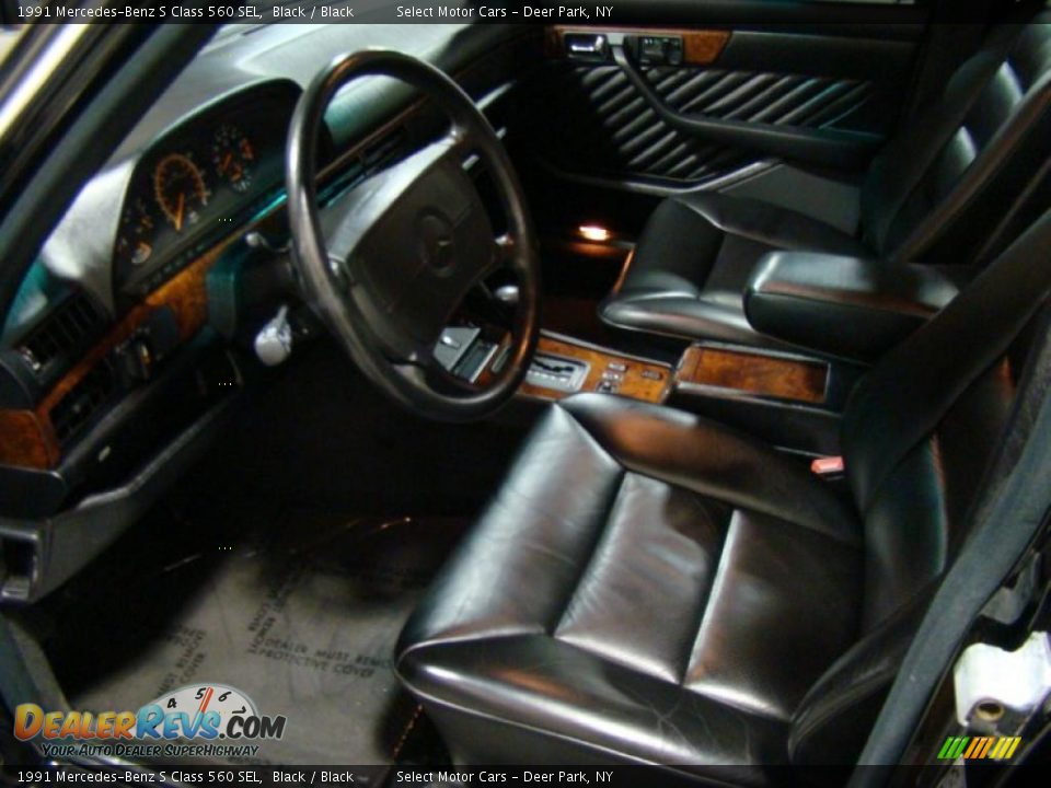 1991 Mercedes-Benz S Class 560 SEL Black / Black Photo #9