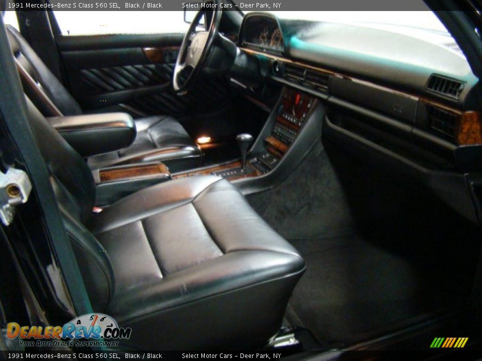 1991 Mercedes-Benz S Class 560 SEL Black / Black Photo #13