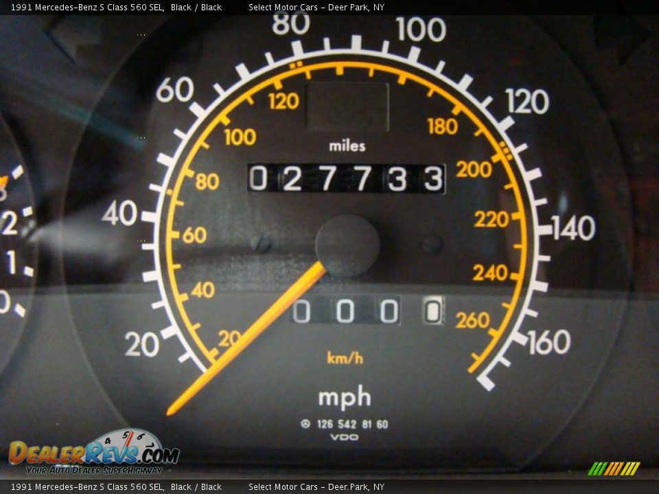 1991 Mercedes-Benz S Class 560 SEL Black / Black Photo #16