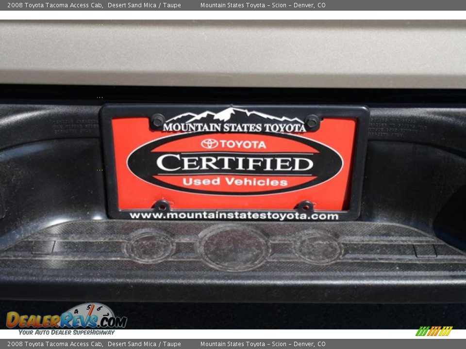 2008 Toyota Tacoma Access Cab Desert Sand Mica / Taupe Photo #24
