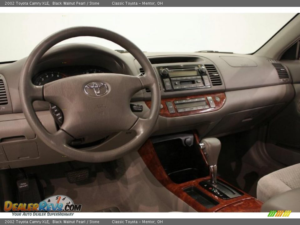2002 Toyota Camry XLE Black Walnut Pearl / Stone Photo #12