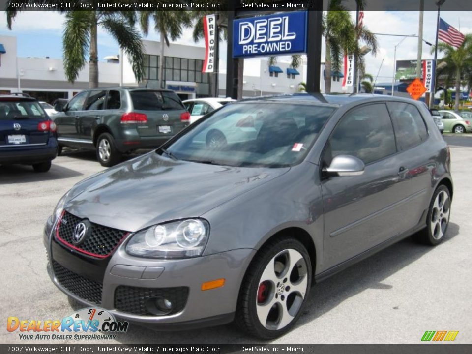 2007 Volkswagen GTI 2 Door United Grey Metallic / Interlagos Plaid Cloth Photo #1