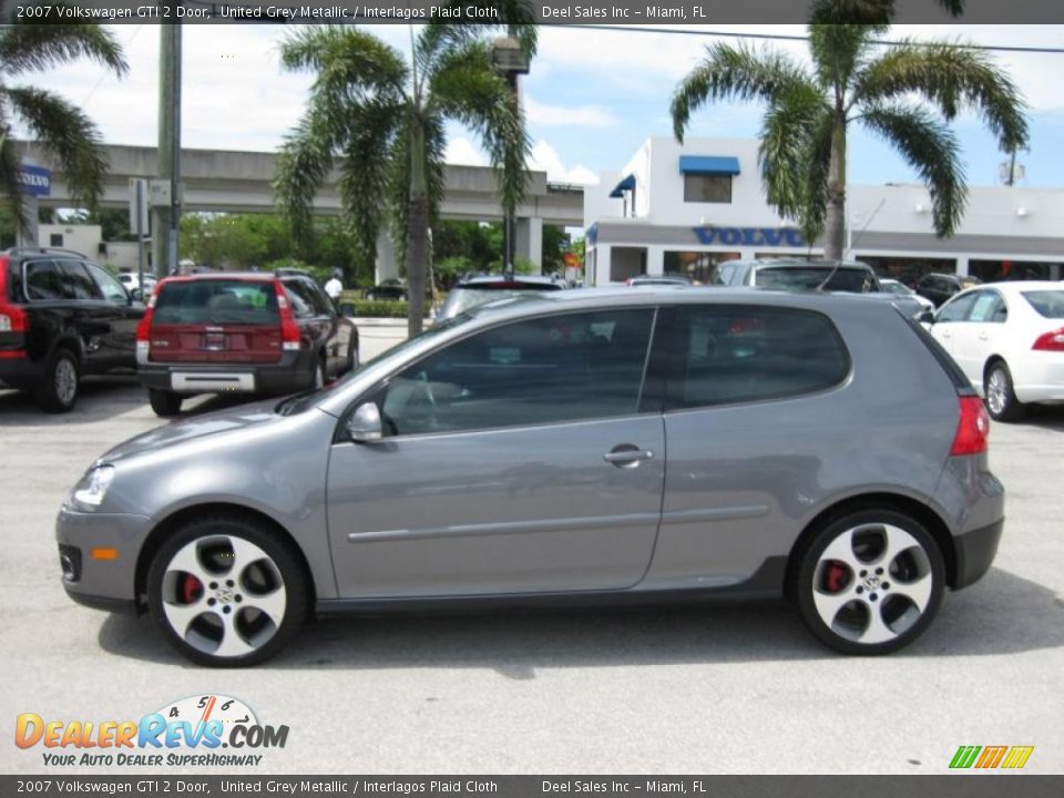 2007 Volkswagen GTI 2 Door United Grey Metallic / Interlagos Plaid Cloth Photo #2