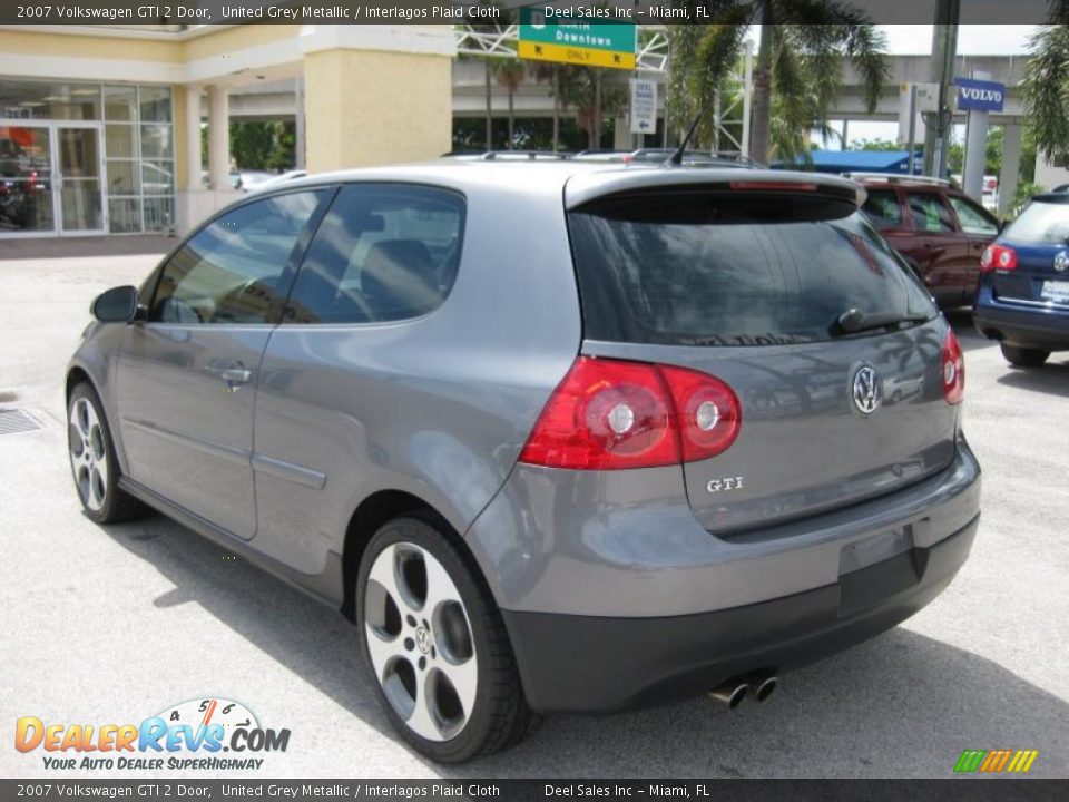 2007 Volkswagen GTI 2 Door United Grey Metallic / Interlagos Plaid Cloth Photo #3