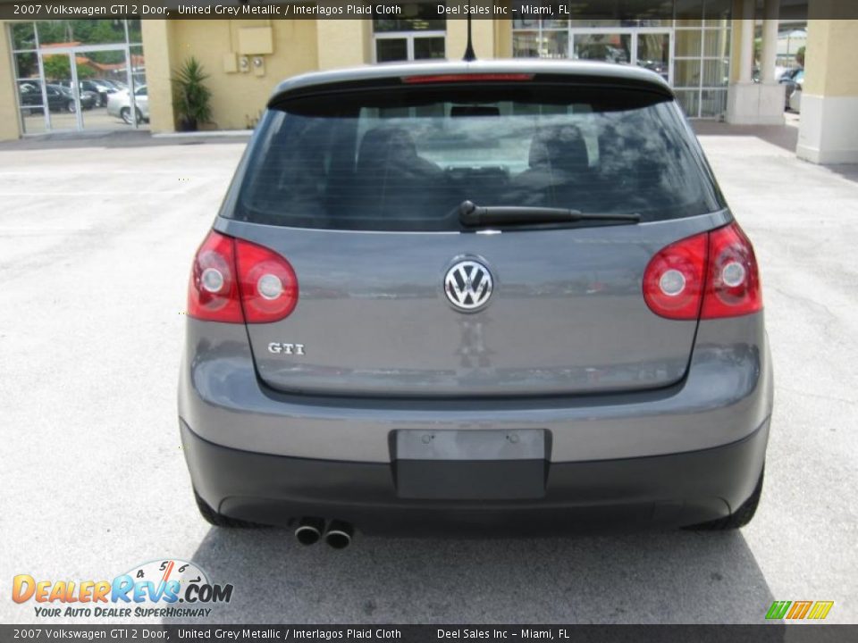 2007 Volkswagen GTI 2 Door United Grey Metallic / Interlagos Plaid Cloth Photo #4